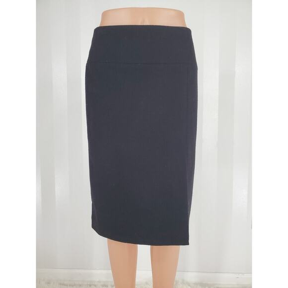 Banana Republic Factory Black Asymmetrical Knee-Length Skirt - Picture 1 of 7